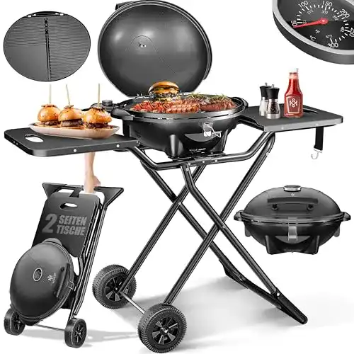 Elektro-Standgrill KESSER ® elektrischer Elektrogrill 2in1 Tischgrill
