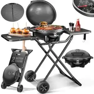 Tisch-Gasgrill 2 Brenner KESSER ® elektrischer Elektrogrill 2in1
