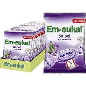 Hustenbonbons Em-Eukal Salbei-Bonbons zuckerfrei, 20er Pack
