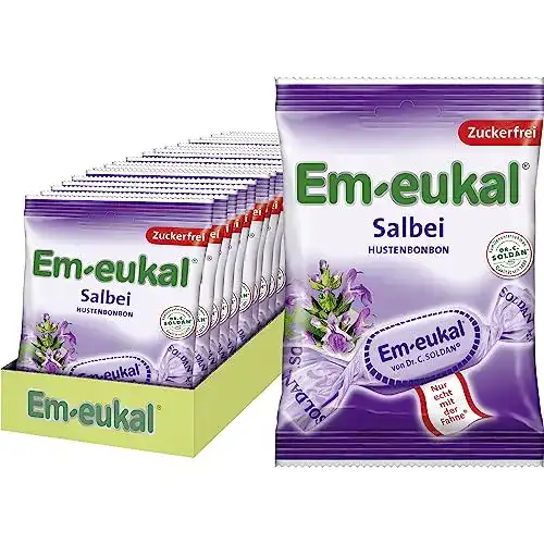 Hustenbonbons Em-Eukal Salbei-Bonbons zuckerfrei, 20er Pack
