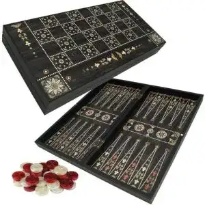 Backgammon PrimoLiving Deluxe Holz Set im XXL