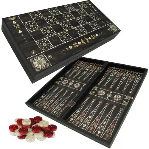 Backgammon PrimoLiving Deluxe Holz Set im XXL