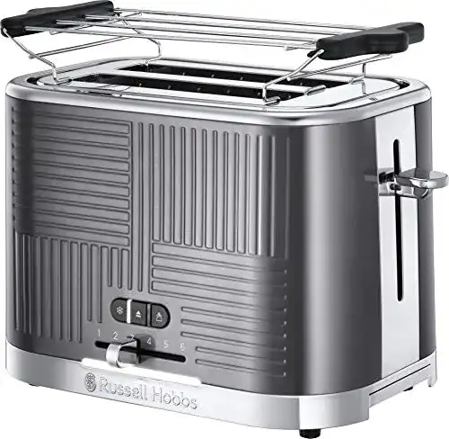 Russell-Hobbs-Toaster Russell Hobbs Toaster Edelstahl Geo grau