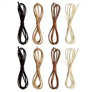 Lederbänder nuoshen 8 Stücke Lederband, 1m x 3mm Wildleder