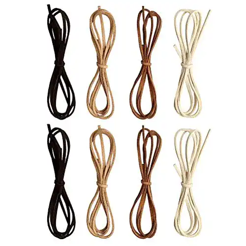 Lederbänder nuoshen 8 Stücke Lederband, 1m x 3mm Wildleder