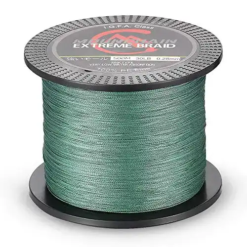 Angelschnur MOUNCHAIN Geflochtene 500M (Dunkelgrün, 0,32mm-40lb)