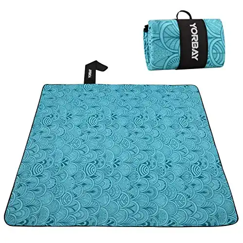 Picknickdecke Yorbay 200 x 200 cm XXL Fleece wasserdicht Decke