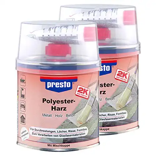 Polyesterharz Presto 2X 600429 Metall Holz Beton ELASTISCH