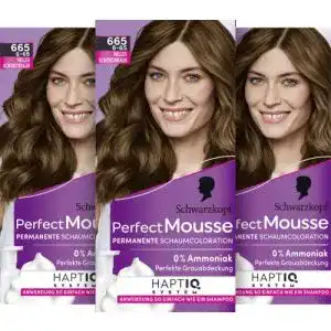 Braune Haarfarbe Perfect Mousse Schaumcoloration 6-65/665