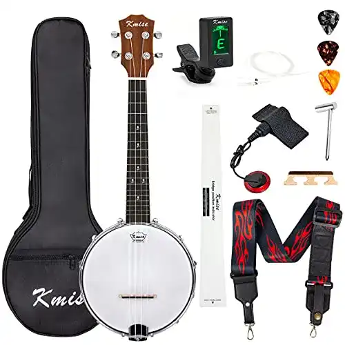 Die beste Banjo Kmise -Ukulele, Konzert-Größe 58,4 cm, mit Tasche 2026 Test Bestseller Banjo Kmise -Ukulele, Konzert-Größe 58,4 cm, mit Tasche