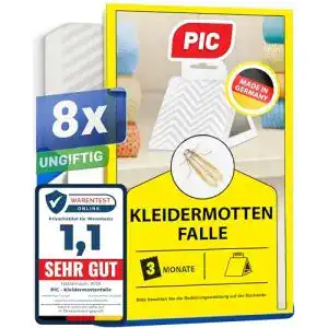 Kleidermottenfalle PIC Kleidermotten-Falle – Dreierpack = 6 Stück