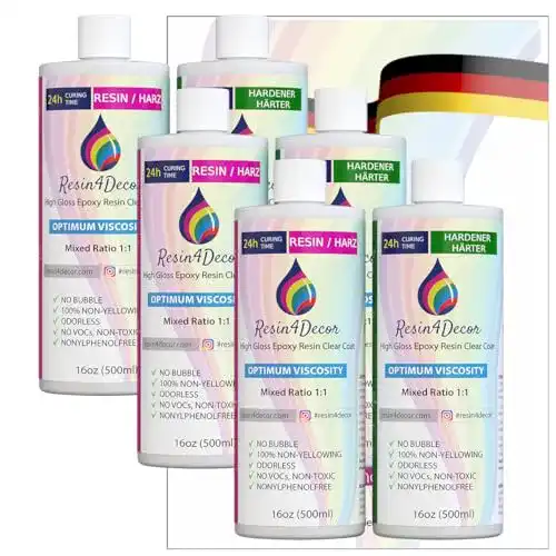 Epoxidharz RESIN4DECOR – Mittelviskose Gießharz – glasklar
