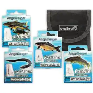 Angelhaken Angel-Berger Vorfach Hakensortiment mit Tasche