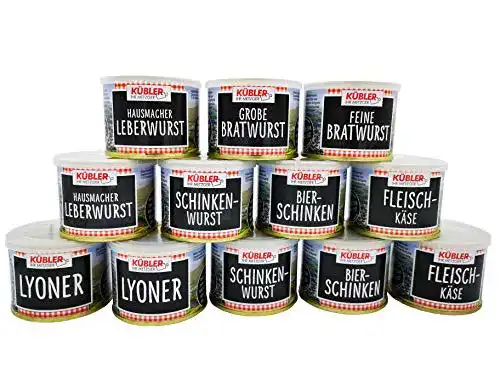 Dosenwurst Kübler GmbH Vorrats Mischkarton klassische Sorten