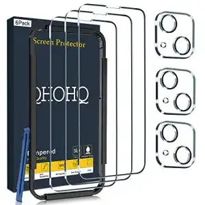 iPhone-14-Plus-Panzerglas QHOHQ 3 Stück Panzer Schutz Glas