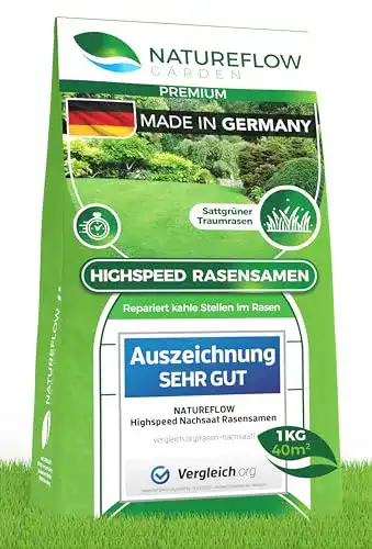 Die beste Rasen-Nachsaat NATUREFLOW Premium Rasen Nachsaat 1kg 2026 Test Bestseller Rasen-Nachsaat NATUREFLOW Premium Rasen Nachsaat 1kg