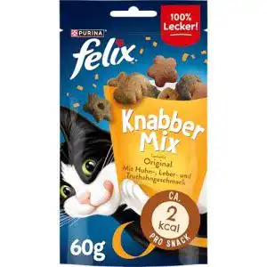 Katzenleckerlies FELIX KnabberMix Original Katzensnack, 8 x 60g
