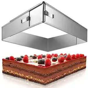 Quadratische Springform 4smile Menz Backrahmen, verstellbar
