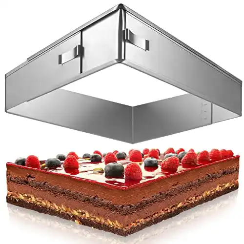 Quadratische Springform 4smile Menz Backrahmen, verstellbar