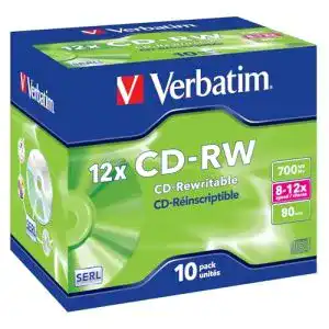 CD-RW Verbatim 700 MB 10er Pack Jewel Case