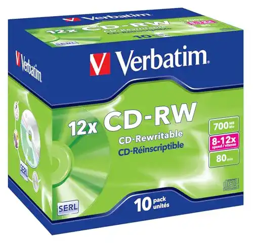 CD-RW Verbatim 700 MB 10er Pack Jewel Case