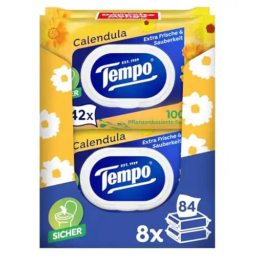 Tempo-Toilettenpapier Tempo Toilettenpapier feucht, 2 x 8 Stück