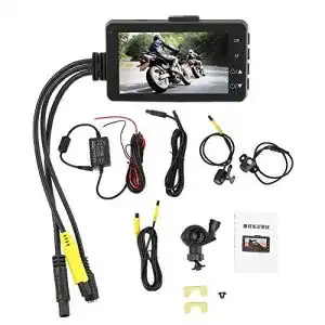 Dashcam Motorrad Aramox Motorrad Doppelkamera, 3-Zoll-LCD