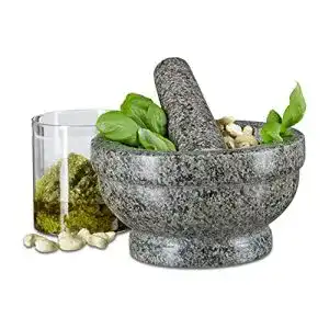 Granit-Mörser Relaxdays Granit Mörser mit Stößel 17 cm Durchm.