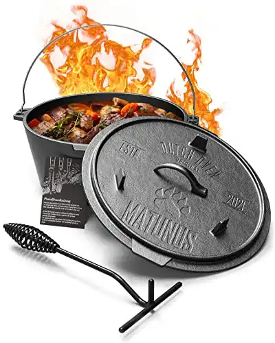 Dutch Oven ohne Füße Matunus Dutch Oven Set, 8 L Schmortopf