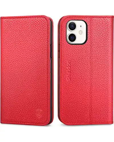 iPhone-12-Lederhülle SHIELDON Hülle für iPhone 12 Lederhülle