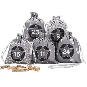 Adventskalender Säckchen KOHMUI, Selbstbefüllen Aufhängen