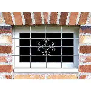 Fenstergitter LUNA Einbruchsschutz feuerverzinkt 1140 x 690 mm