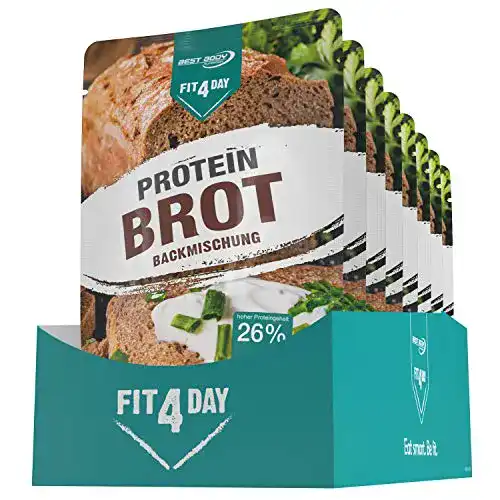 Eiweißbrot-Backmischung Best Body Nutrition Fit4Day, 8 x 250 g