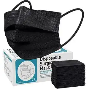 Mundschutz schwarz SOYES Einwegmasken, 100 Stück TYP IIR