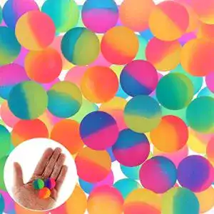 Flummis 24x Flummi Gummiball Dopsball Neon Bunt 25mm