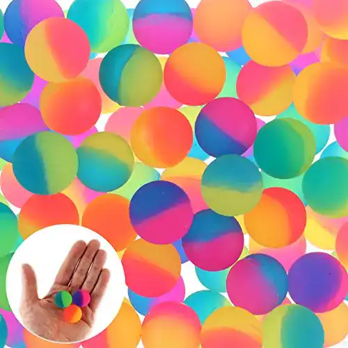 Flummis 24x Flummi Gummiball Dopsball Neon Bunt 25mm