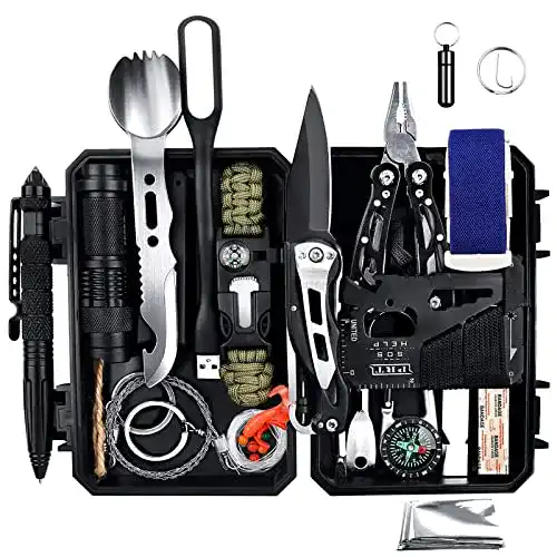 Survival-Kit YEVHEV Outdoor Survival Kit 60 in 1,Multifunktional