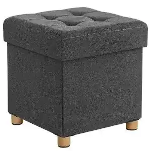 Hocker SONGMICS Sitz, Faltbare Sitztruhe, gepolstert, mit Deckel