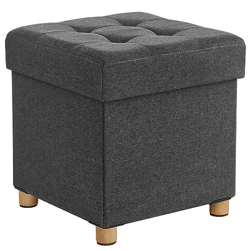 Hocker SONGMICS Sitz, Faltbare Sitztruhe, gepolstert, mit Deckel