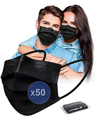 OP-Maske schwarz SOYES Einwegmasken, TYP IIR 3-lagig (50 Stück)