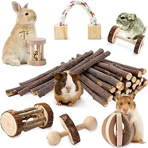 Kaninchen-Spielzeug JanYoo Hamster Spielzeug, 7-teilig
