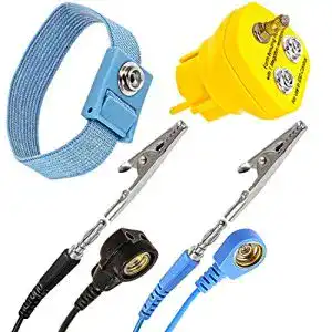 Antistatik-Armband Minadax Erdungsbaustein + Manschette