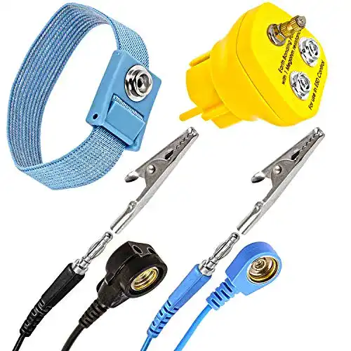 Antistatik-Armband Minadax Erdungsbaustein + Manschette