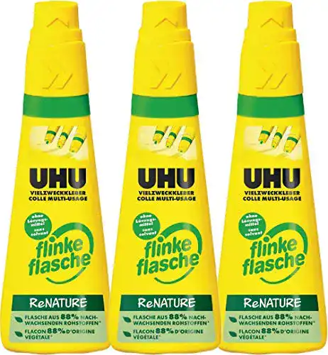 UHU-Kleber UHU 46541, 3 Vielzweckkleber Flinke Flasche, 100 g