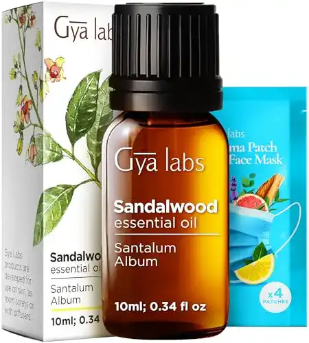Sandelholzöl Gya Labs Ätherisches 10ml, Reines, therapeutisches Öl