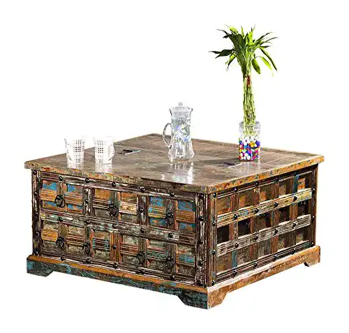 Truhentisch The Wood Times Couchtisch Massiv Vintage Look