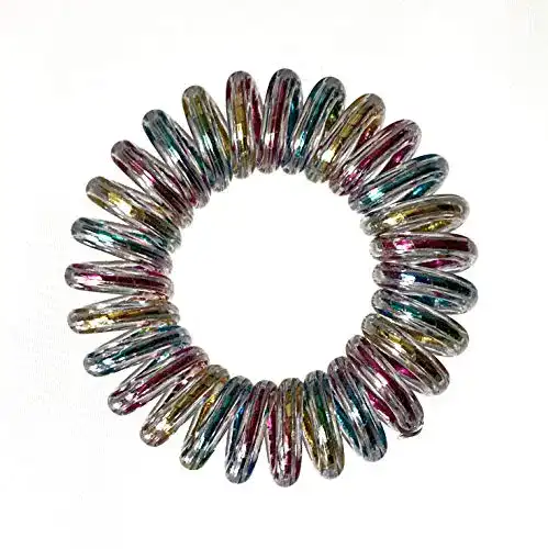 Spiral-Haargummi Gerlich 10er Set Spiral Haargummi Regenbogen