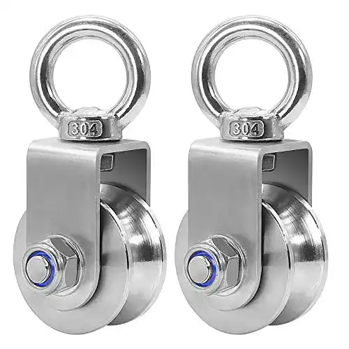 Umlenkrolle Dudu Cream n mit 2 Kugellager, 2 Stück 48MM U-Typ