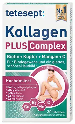 Bindegewebe-Tabletten tetesept Kollagen 840 mg, 30 Tabletten