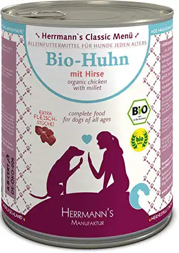 Hundefutter Herrmann’s Herrmanns Bio Huhn Menu 2, 6 x 800 g
